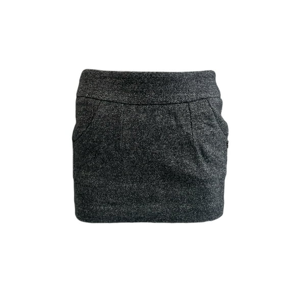 MAISON SCOTCH Women's Mini Zip Closure Two Pockets Skirt, Grey, 2