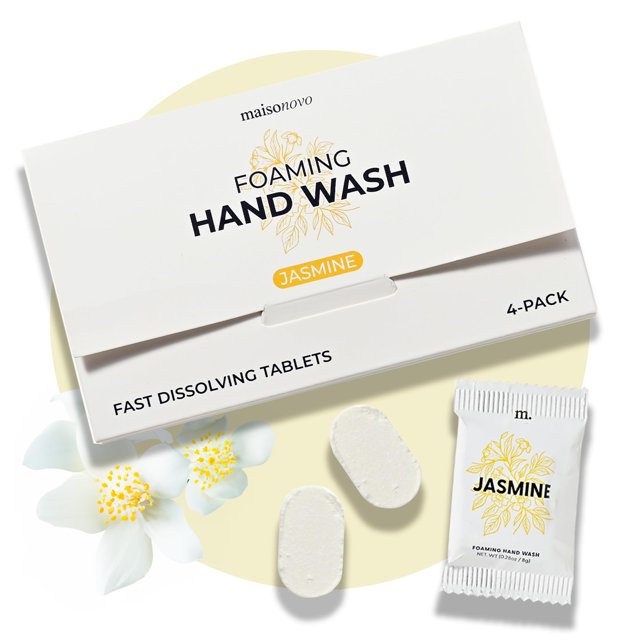 MAISONOVO Foaming Hand Soap Refills 4 Pack Jasmine Scent Foaming Hand