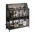 thumbnail image 1 of MAISONPEX Home Bar, 4 Tier Bar Cabinet 51"H, Liquor Cabinet with Footrest for Home Room, Pub, 1 of 6