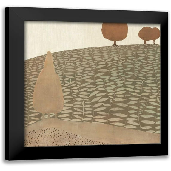 MAJA 12x12 Black Modern Framed Museum Art Print Titled - Over the Hill