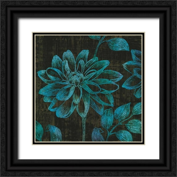 MAJA 12x12 Black Ornate Wood Framed with Double Matting Museum Art Print Titled - Boudoir I