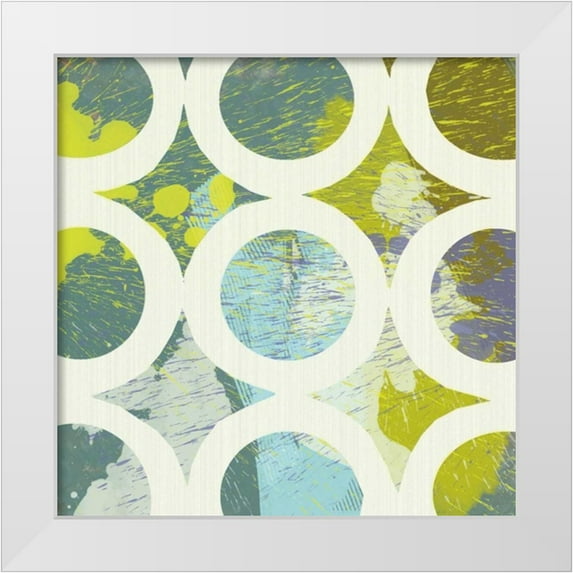 MAJA 15x15 White Modern Wood Framed Museum Art Print Titled - Circling I