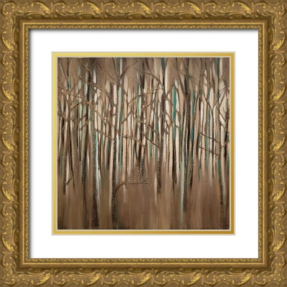 MAJA 20x20 Gold Ornate Wood Framed with Double Matting Museum Art Print Titled - Innuendo