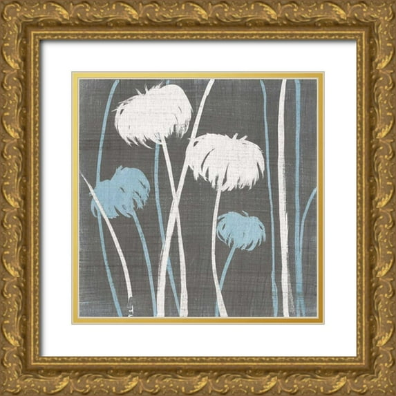 MAJA 26x26 Gold Ornate Wood Framed with Double Matting Museum Art Print Titled - Textile I