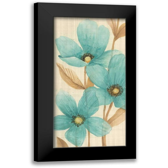 MAJA 9x14 Black Modern Framed Museum Art Print Titled - Waterflowers II
