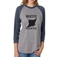 thumbnail image 1 of MAJESTIC SEA FLAP FLAP Unisex 3/4 Sleeve Baseball Raglan Tee, 1 of 1