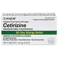 thumbnail image 1 of MAJOR 24hr All Day Allergy CETIRIZINE HCL Tablets 10 MG 100 Tablets White | Cetirizine Hydrochloride 10mg | Seasonal Allergy Medication | Cetirizine Allergy Pills, 1 of 1