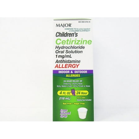 MAJOR CHILDREN'S ALLERGY (COMPARE TO CHILDREN'S ZYRTEC), 4 FL OZ 3-Pack