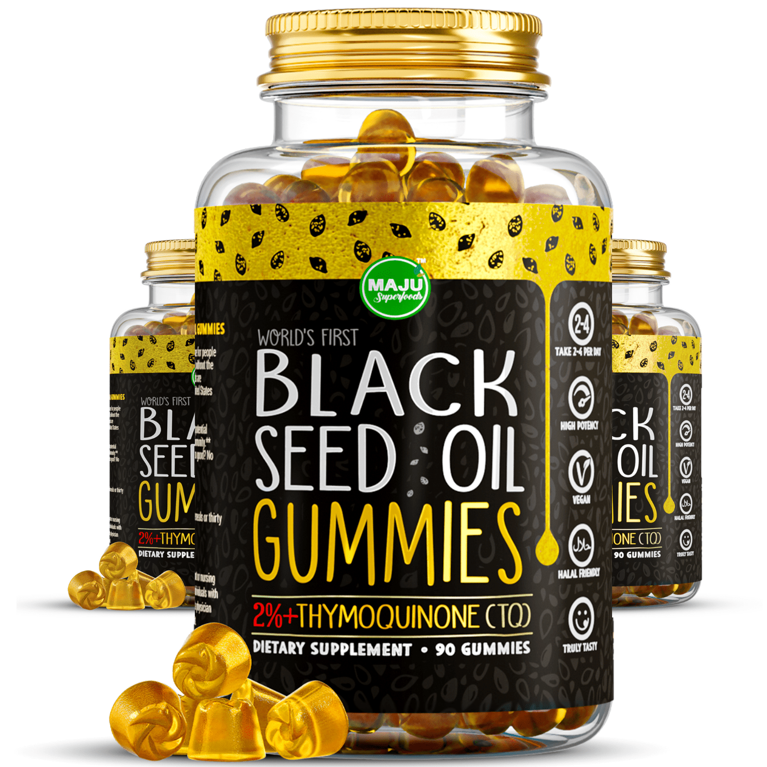 Maju Superfoods MAJU Black Seed Oil - 3 Times TQ, Cold-Pressed, India