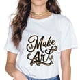 thumbnail image 1 of MAKE ART Casual white T-shirt for men and women, 1 of 3