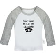 thumbnail image 1 of DON'T MAKE ME CALL MY GRANDMA Funny T shirt For Baby, Newborn Babies T-shirts, Infant Tops, 0-24M Kids Graphic Tees Clothing (Long Gray Raglan T-shirt, 18-24 Months), 1 of 4