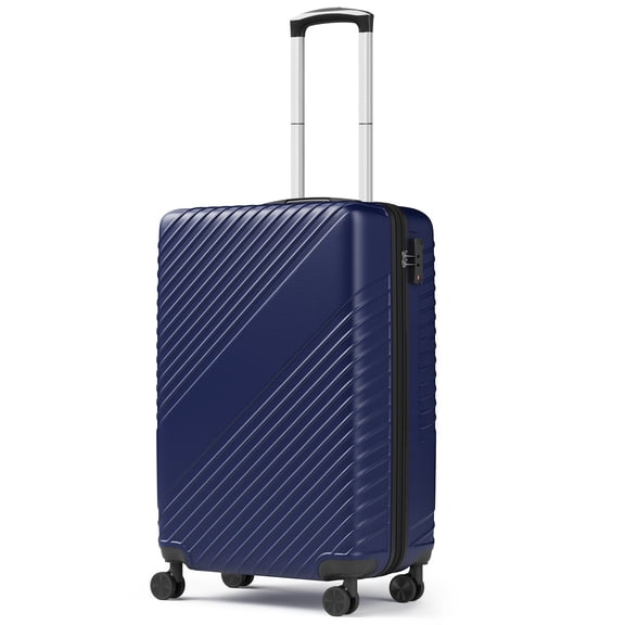 WASUHE 20" Hardside Carry-on Expandable Luggage,Hardshell Suitcase With Divider Pockets,Four Multi-directional Wheels，Expandable For Up to 15% More Space,With Scratch-Resistant Surface,Blue