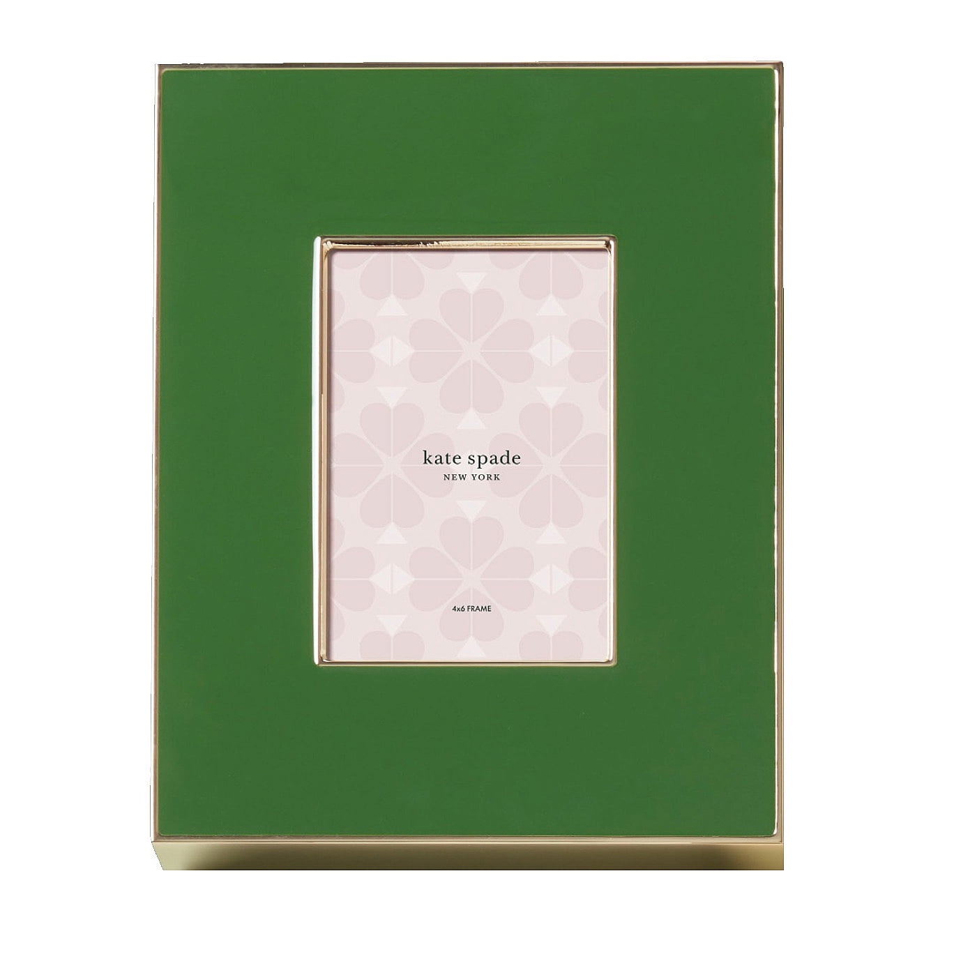 Green Enamel and Stainless Steel 4x6 Tabletop Picture Frame