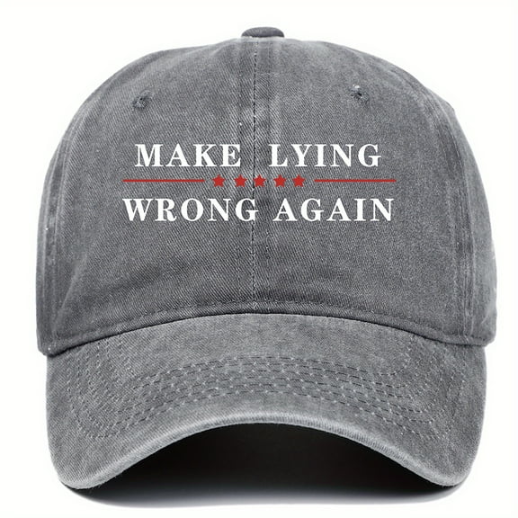 MAKE LYING WRONG AGAIN Monogram Baseball Cap Unisex