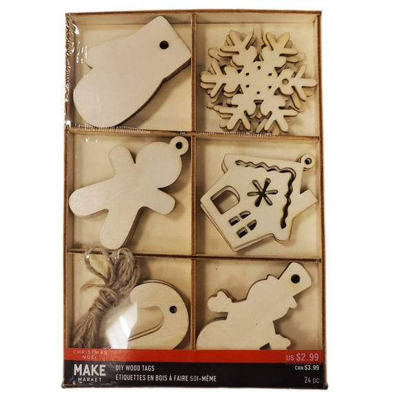 MAKE MARKET CHRISTMAS DIY WOOD TAGS / ORNAMENTS