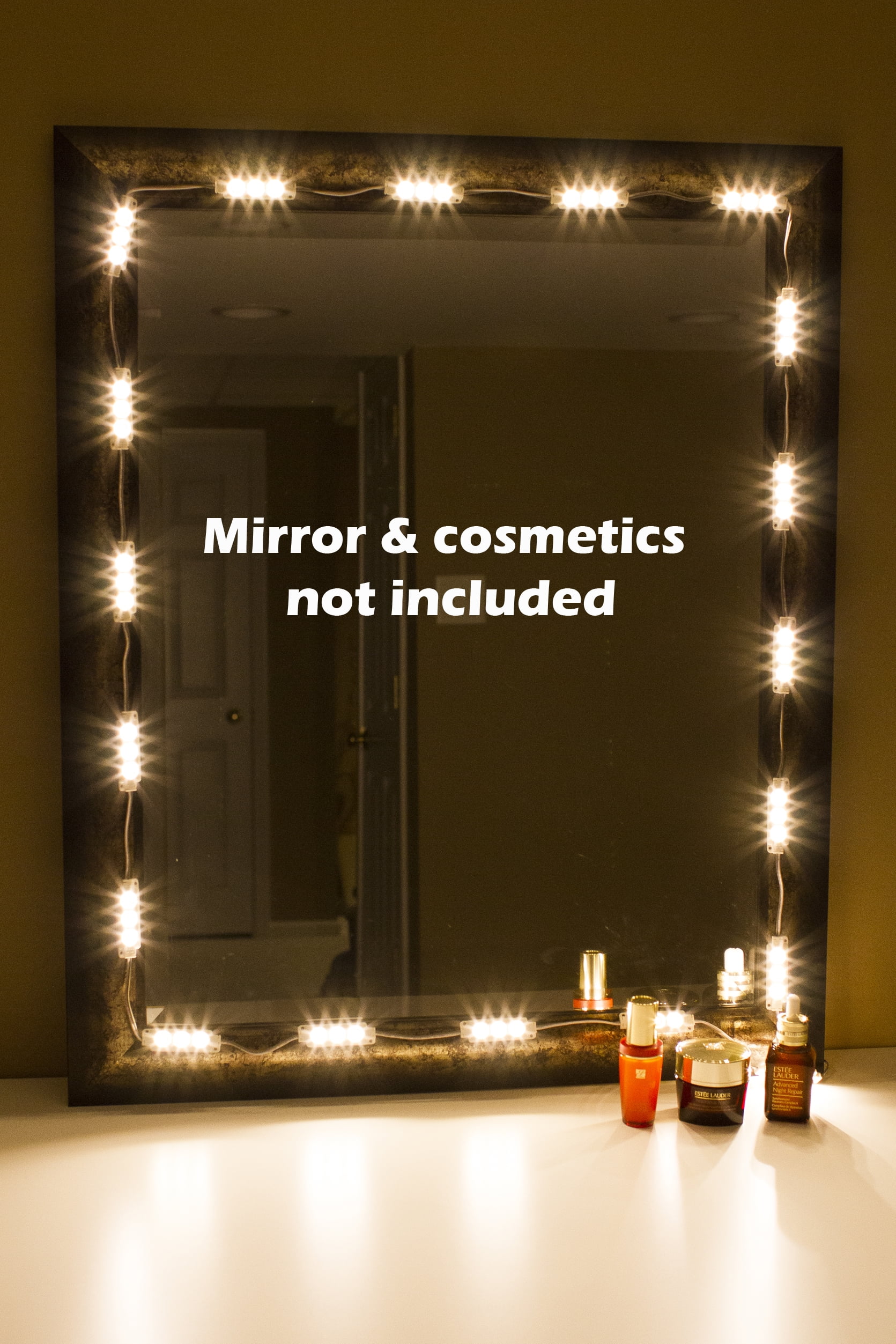 MAKE UP MIRROR WARM WHITE LED LIGHT for VANITY MIRROR and UL power supply PREMIUM series ...