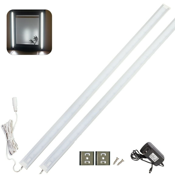 MAKE UP Vanity MIRROR LED light Dual 2ft LIGHT SET WITH UL Power adapter