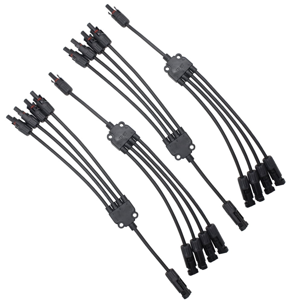 MAKERELE 1000V DC Solar Y Branch Connectors , IP67 Waterproof,Solar Panel Connector FMMMM+MFFFF for Parallel Connection Between Solar Panels(2Pairs)