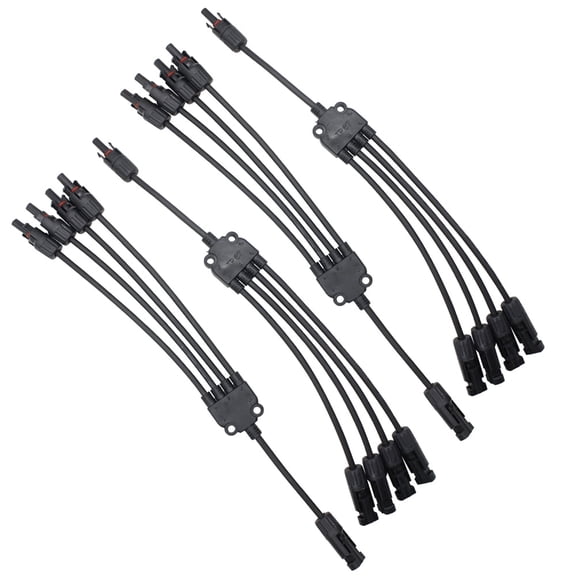 MAKERELE 1000V DC Solar Y Branch Connectors , IP67 Waterproof,Solar Panel Connector FMMMM+MFFFF for Parallel Connection Between Solar Panels(2Pairs)