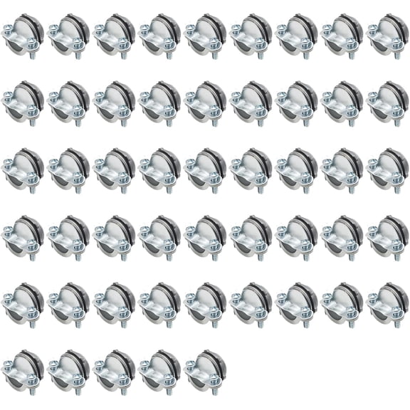 MAKERELE 50-Pack 1/2 Inch Clamp Type Cable Connectors - Zinc Die-cast for Enhanced Durability - UL Listed for Safety - Ideal for and Metallic Conduit Installations