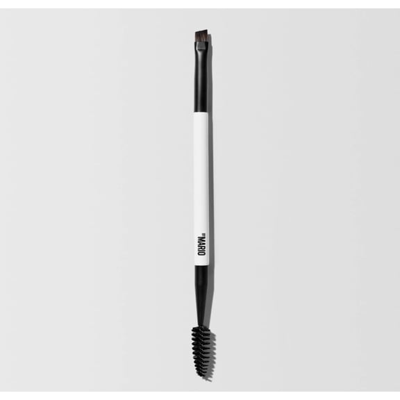 MAKEUP BY MARIO E7 Dual-Ended Eyebrow Brush, Angled Brow Brush & Spoolie, Soft Synthetic Bristles for Filling, Shaping & Defining Brows