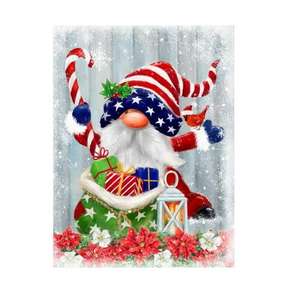 MAKIKO 'American Christmas Gnome' Canvas Art