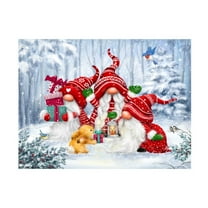 MAKIKO 'Christmas Gnomes With Rabbit' Canvas Art