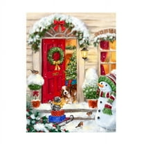 MAKIKO 'Christmas Red Door And Friends' Canvas Art