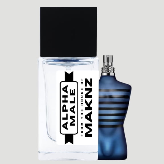 MAKNZ Alpha Male Eau de Parfum, Inspired by JPG Ultra Male, Cologne for Men, 1.7 oz / 50ml Vanilla, Fruity, Aromatic, Sweet, Cinnamon, Warm Spicy, Fresh Spicy, Lavender, Powdery, Green