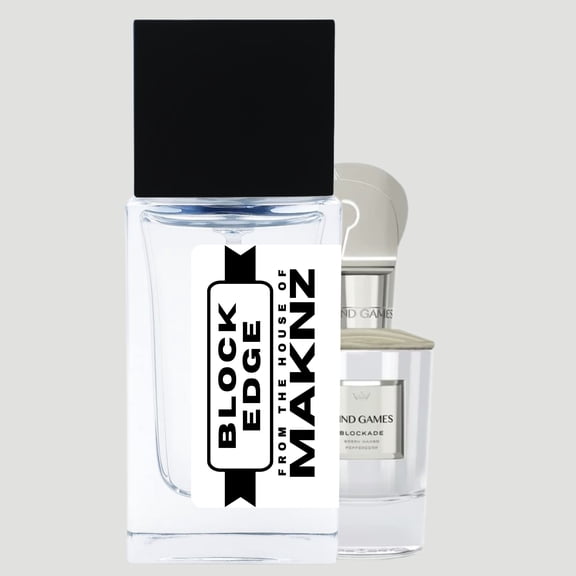 MAKNZ Block Edge Eau de Parfum, Inspired by Mind Games Blockade, Unisex Cologne, 1.7 oz / 50ml  Tropical, Fruity, Floral, Fresh Spicy, Aromatic, Citrus, Sweet