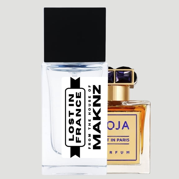 MAKNZ Lost In France Eau de Parfum, Inspired by Roja Dove Lost In Paris, Unisex Cologne, 1.7 oz / 50ml Musky, Woody, Warm Spicy, Sweet, Powdery, Vanilla Scent