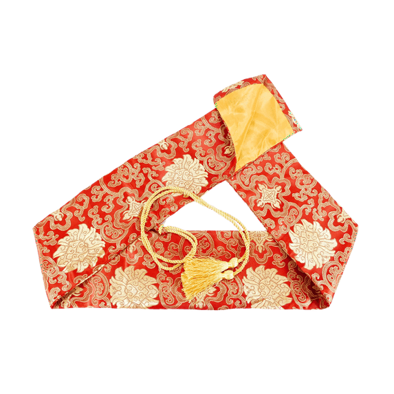 MAKOTO Synthetic Silk Handmade Sword Bag Sunflower on Red Style 204
