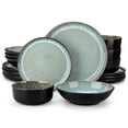 thumbnail image 1 of MALACASA 16 Piece Dinnerware Set, Stoneware Tableware Set For 4, Dark Green Dishes Plate, 1 of 7