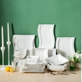 thumbnail image 1 of MALACASA 26-Piece Dinnerware Sets, Porcelain Plates Set for 6, Ivory White, 1 of 8