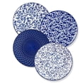 thumbnail image 1 of MALACASA Porcelain Dinner Plates Set of 4, 10.25-inch Blue Floral Dinner Plates, Microwave Dishwasher Safe, Series SELENE, 1 of 9