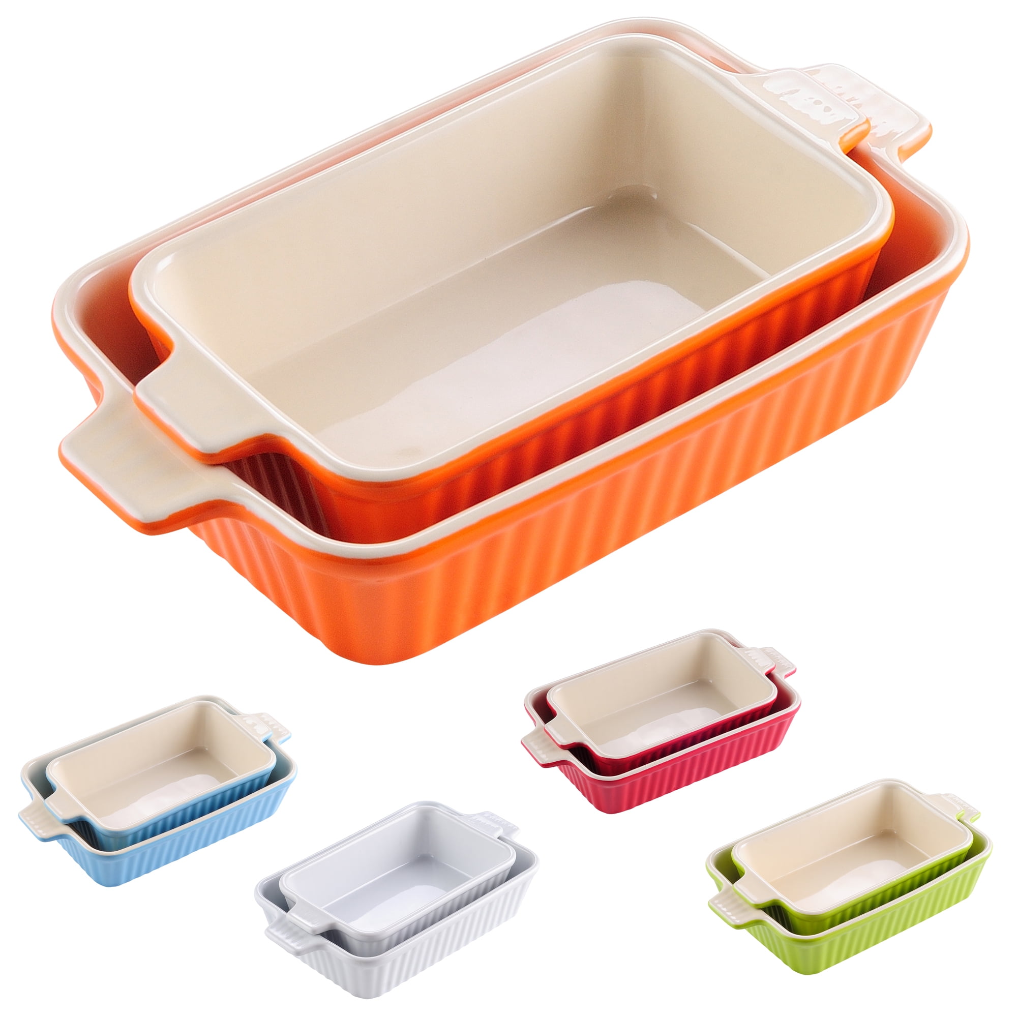 MALACASA, Series Bake.Bake, Ceramic Oval Baking Dish Bakeware Set - On Sale  - Bed Bath & Beyond - 31519428