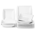 thumbnail image 1 of MALACASA, Series Blance, 12 pieces Dinnerware Set with 6-Piece Dinner Plates and 6-Piece Soup Plates, Service for 6, 1 of 8