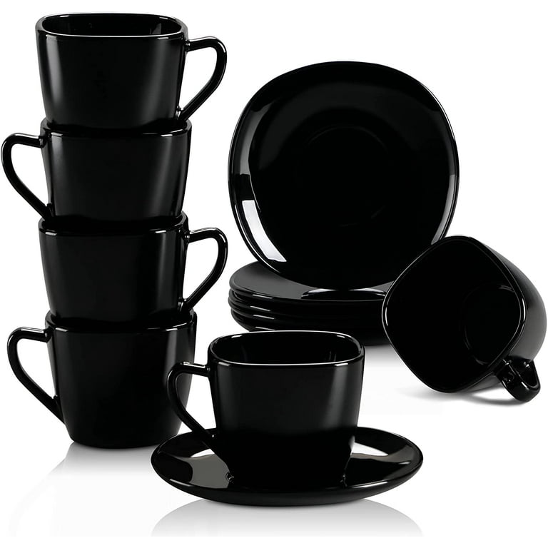 MALACASA, Series Dennis, 6-Piece Glassware Coffee Set Dinnerware