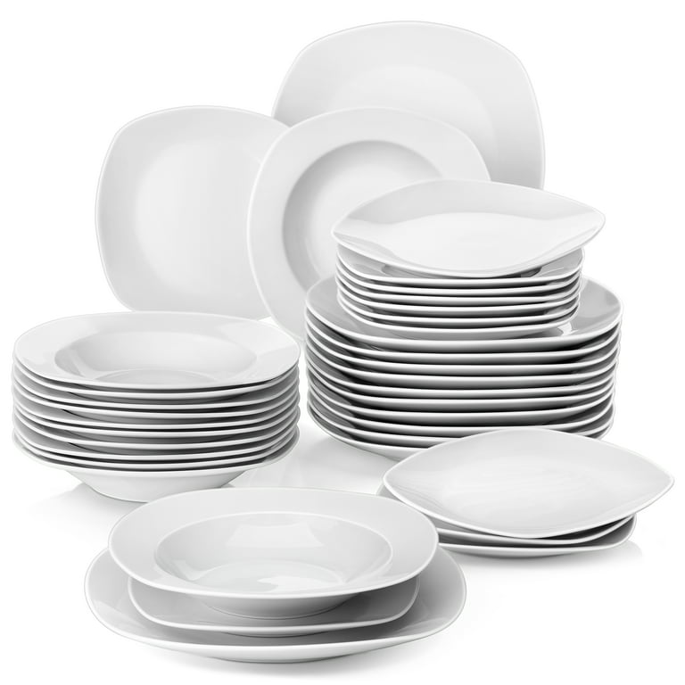 MALACASA Flora 36-Piece Dinnerware Set Porcelain Bowls Plates Mugs  Tableware Set