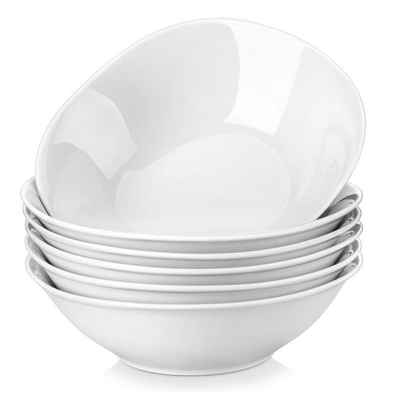 MALACASA 6-Piece White Porcelain Dinnerware