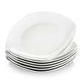 thumbnail image 1 of MALACASA, Series Elisa, 6-Piece Porcelain Dessert Plate Dinnerware Set, Ivory White Dinner Set, 7.5", 1 of 8