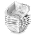 thumbnail image 1 of MALACASA, Series Elvira, 6-Piece Porcelain Bowls Dinnerware Set, Marble Grey Dinner Set, 5.75", 1 of 6