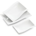 thumbnail image 1 of MALACASA, Series Flora, 3-Piece Porcelain Rectangular Serving Plate Set, Ivory White Dinner Set, (9", 11", 13.25"), 1 of 8