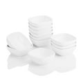 thumbnail image 1 of MALACASA, Series Ramekin, 12-Piece Square Ivory White Porcelain Dinnerwear Sets Ceramic Cream Dishes Sets, 1 of 10