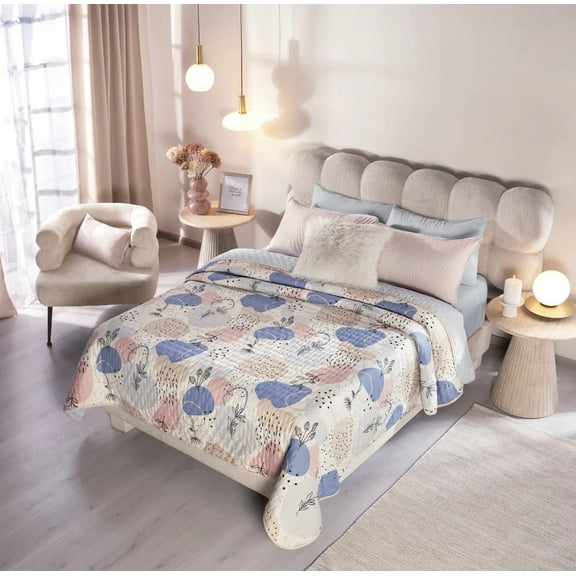 MALAGA FIGURES SPECIAL FABRIC ULTRA SLIM REVERSIBLE REVERSIBLE COMFORTER 1 PCS TWIN SIZE MADE IN MEXICO