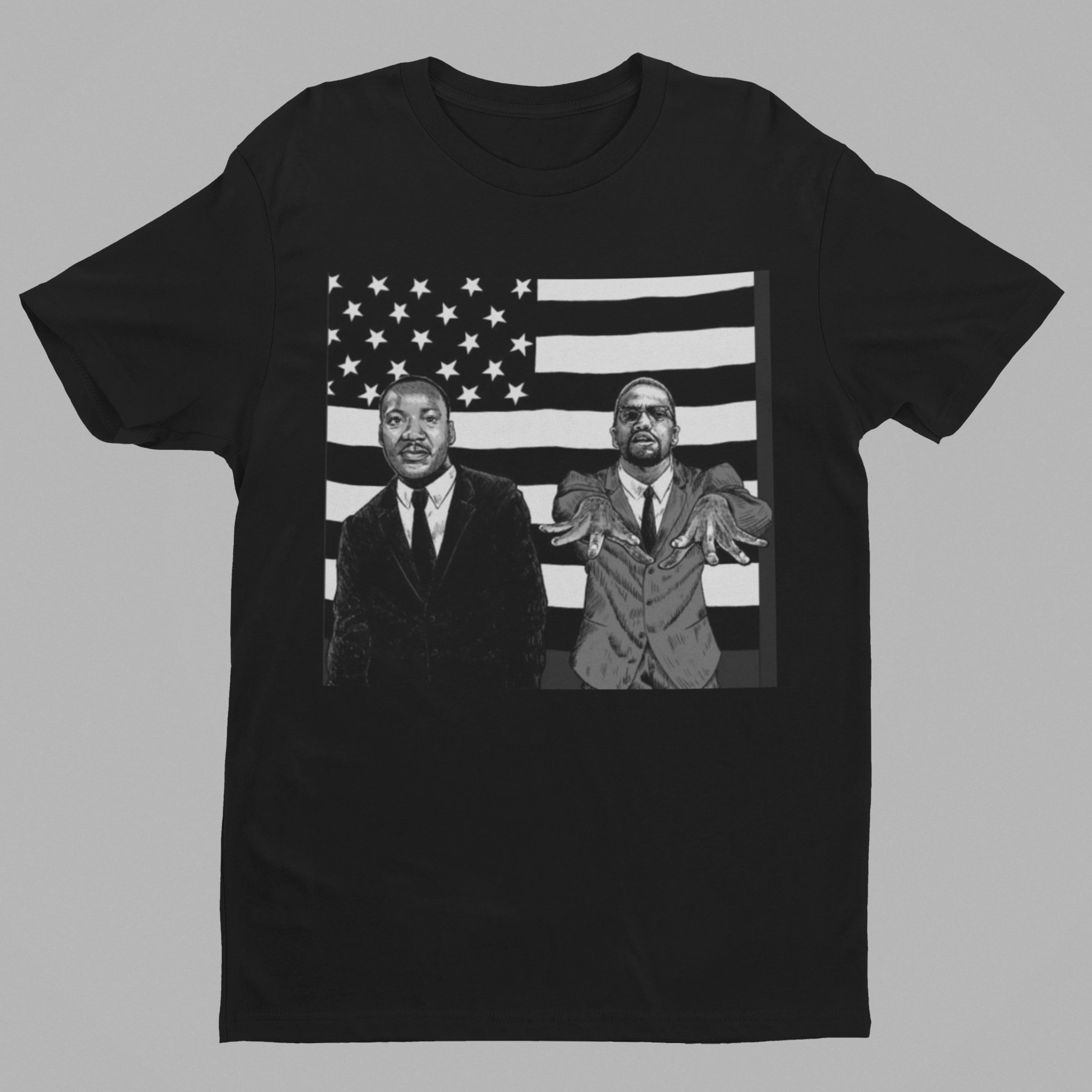 MALCOLM X MLK Pop Culture Rap Tee Shirt