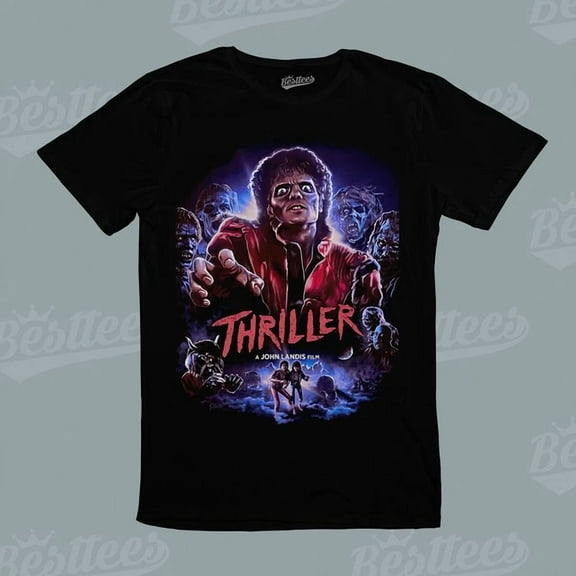 MALE/FEMALE/Kids Michael Jackson Thriller King of Pop Zombie Music Legen T-Shirt ,Black Color,Size XL