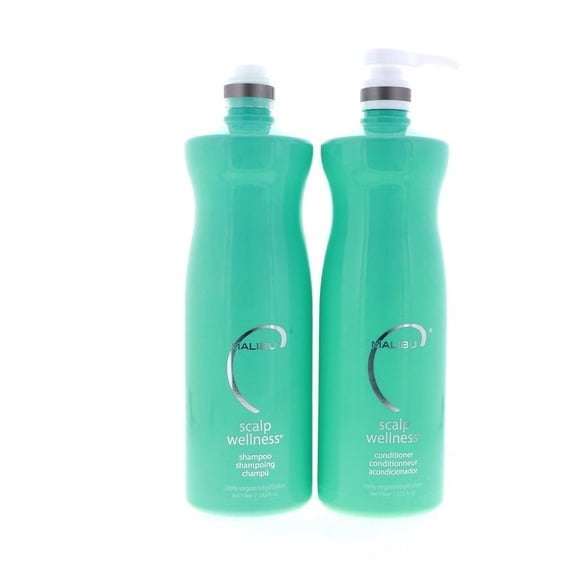 MALIBU C Scalp Wellness Shampoo and Conditioner Combo, 1 Liter each/33.8 oz