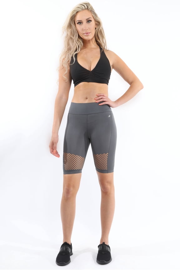 MALIBU SEAMLESS ACTIVEWEAR SHORTS - GREY (Large)