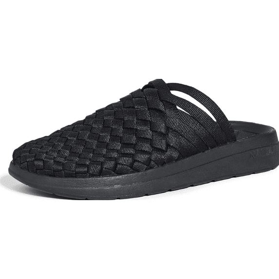 MALIBU Unisex Black Adult Flat Sandals, M 8, W 10